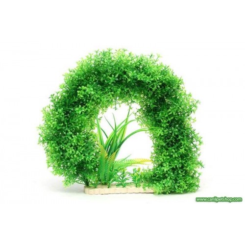 1321 Yeşil Plastik Bitki 20 cm ( Balık Yuvası )