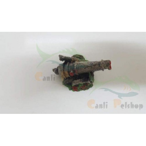 Akvaryum Dekor Mini Savaş Topu 6x10 Cm