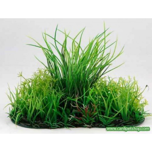 Yeşil Plastik Bitki 19 cm (3119)