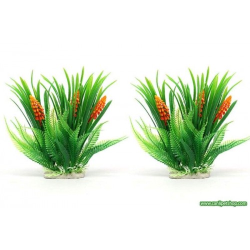 Dekorlu Plastik Bitki 20 cm (4916)
