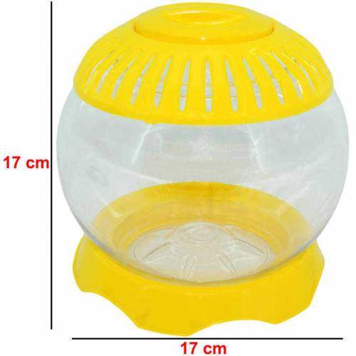Plastik Ufo Fanus 1 Adet  17 CM Sarı Kucuk