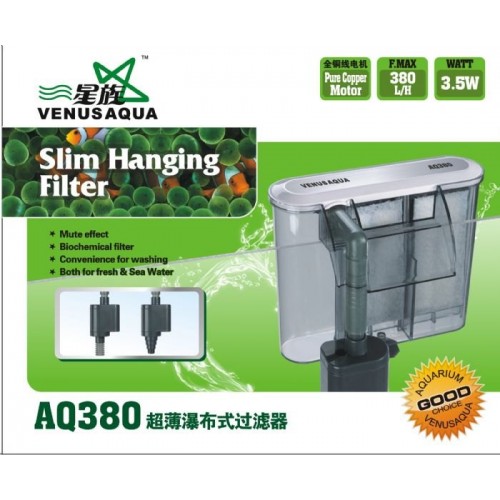 VenesAqua Akvaryum Slim Şelale Filtre 3,5W 380L/H (AQF380) 
