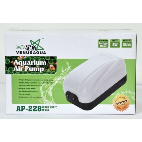 VenusAqua AP-228 Akvaryum Hava Motoru Çift Çıkışlı