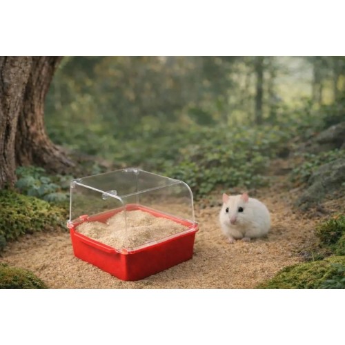  Hamster Banyo Seti (Banyo Kabı ve Özel Banyo Kumu)