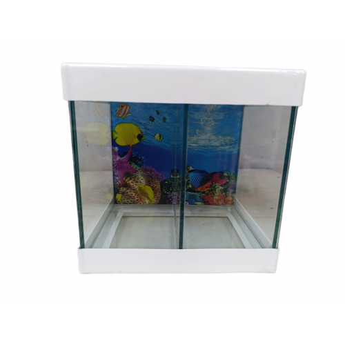 Betta Akvaryumu İki Bölmeli 20 Cm 5 Litre Beyaz Renk