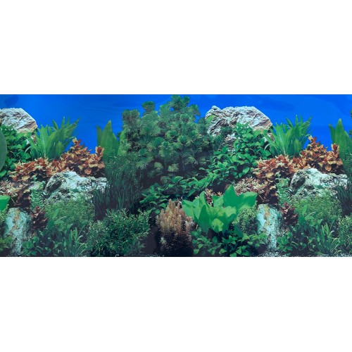Arka Fon (Bitkili Akvaryum Kayalı) 50 cm Uzunluk Yükseklik 60 Cm NO 9071