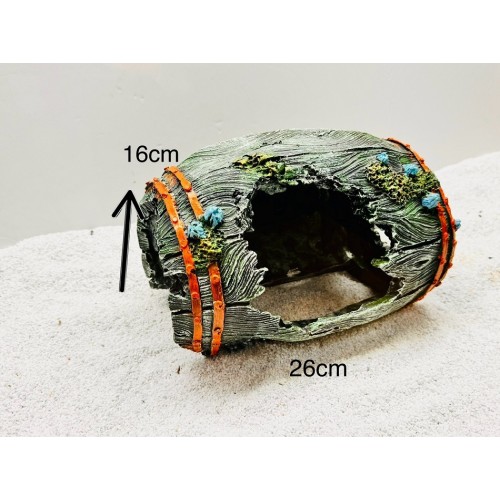 Akvaryum Dekor Dev Fıçı 25 cm