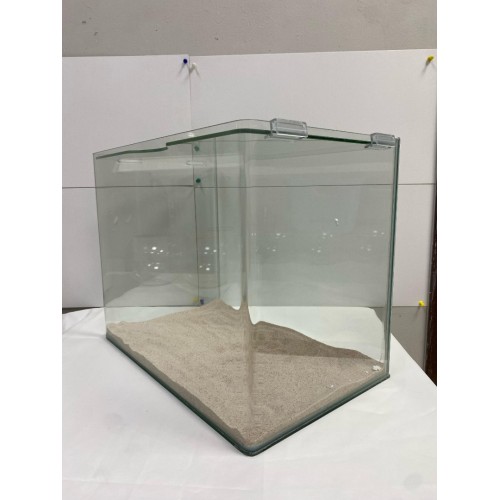 İthal Akvaryum Bombeli 33 Litre 40 cm Extra Clear Camlı Buhar Kapaklı Rodajlı Otobüsle Gönderilicektir