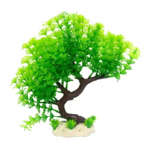 Akvaryum Plastik Bitki  (yeşil bacopa Ağacı) 17 cm x 17 cm
