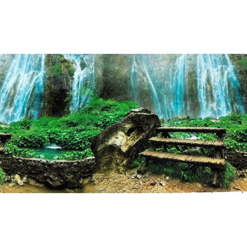 Arka Fon  (Merdivenli Şelale) 50 cm Uzunluk Yükseklik 40 Cm No:9062