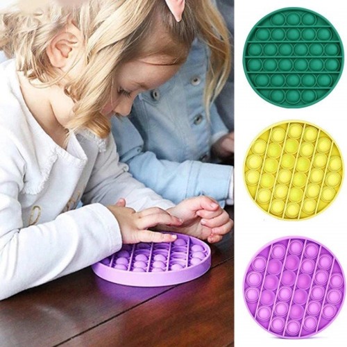 Pop It Push Bubble Fidget Özel Pop Duyusal Oyuncak Zihinsel Stres Yuvarlak 1 ADET