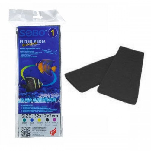 Sobo Sump Ve Filtre Süngeri Karbonlu 32x12x2 Siyah Renk
