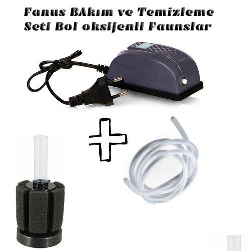 Fanus - Akvaryum Temizlik ve Bakım Seti (Hava Motoru-Pipo filtre-Hortum)
