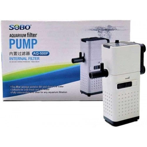 Sobo AQ-500F Yeni Nesil Akvaryum İç Filtre 6w 500lt/S