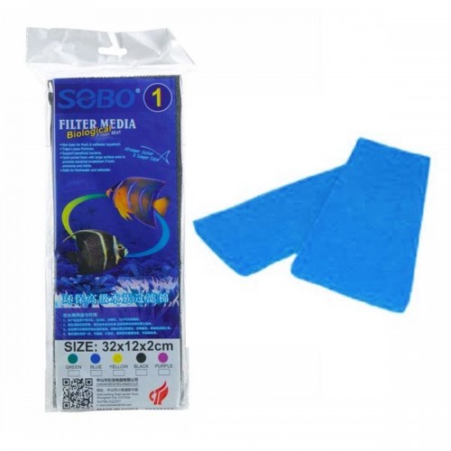 Sobo Sump Ve Filtre Biyolojik Filtreleme İçin Sünger 32x12x2 Mavi Renk