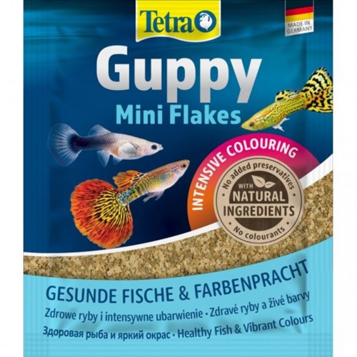 Tetra - Guppy Mini Flakes Pul Yem 12 Gr Zarf