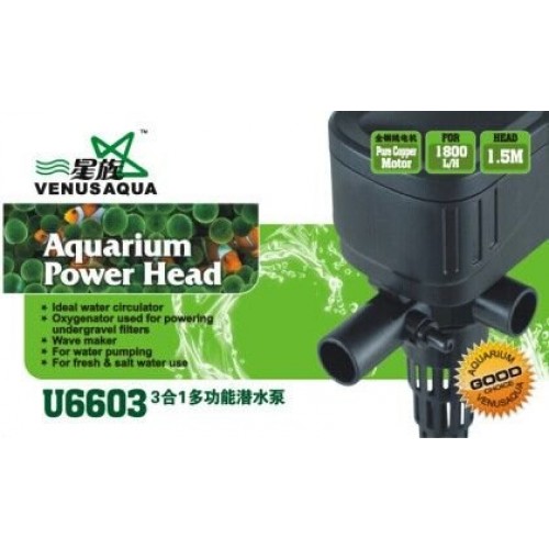 Venus Aqua U6603 Dalga Motoru 1800 L/H – Tatlı ve Tuzlu Su Akvaryumları İçin