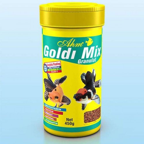 Ahm Koi ve Japon Balığı Yemi  Goldi Mix 100 Ml