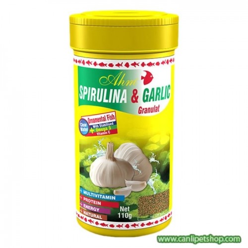 Ahm Spirulina Garlic Sarımsaklı Granül Yem 250 ml