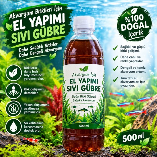 Bitki Gübresi 1000 ml (El yapımı) sıvı gübre