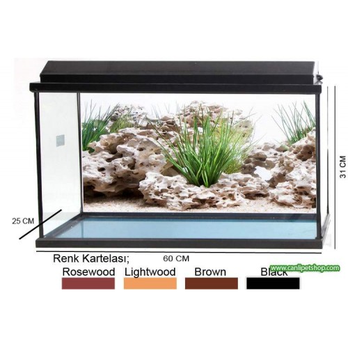 Akvaryum 60 cm (Aleminyum Kapaklı) Otobüs Kargosu