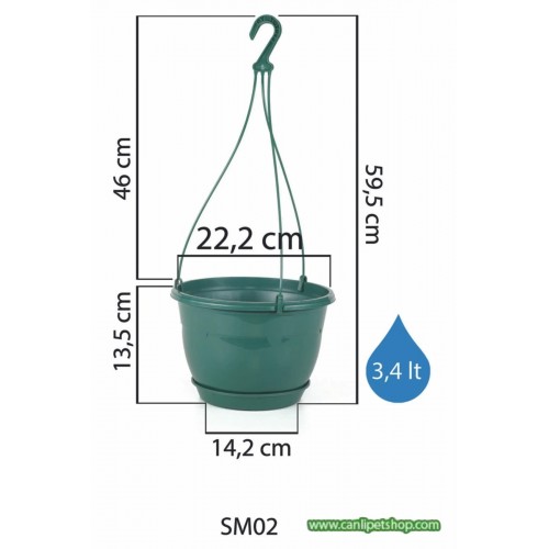 Saksı Askılı 25x15 Cm Renk : Böğürtlen