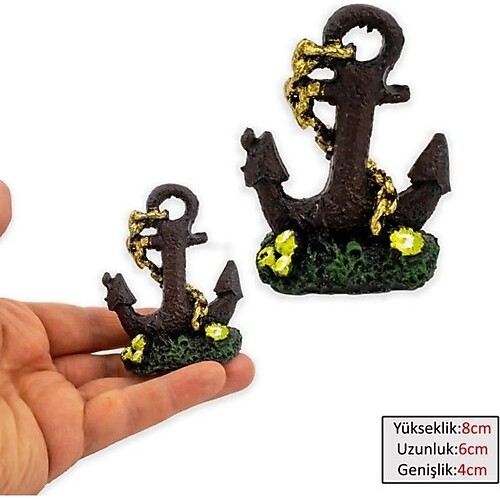 Akvaryum Dekor Mini Çapa 8x6 Cm