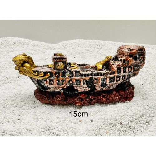 Akvaryum Dekor Balıkçı Kayığı 10x4 Cm