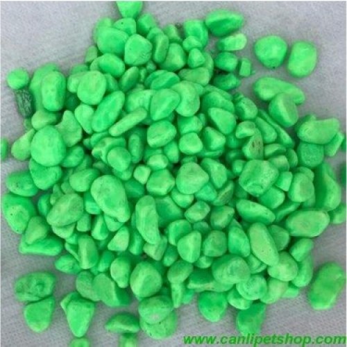 Akvaryum – Fanus – Teraryum Renkli Dekor Taşları (Yeşil Renk) 8-10 Mm 1 Kg