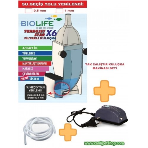 Biolife Kuluçka Makinası Seti (Kuluçka Makinası+Hortum+Motor)