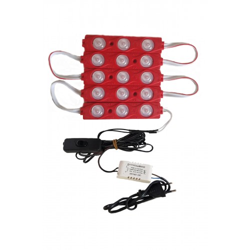 Power Led 50-60 Cm Akvaryuma Uygun 5 Adet Led --Kırmızı