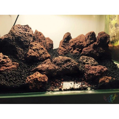 Lav Kayası Turuncu 4 Adet 5-7 Cm Akvaryum Dekor Kayası Taşı