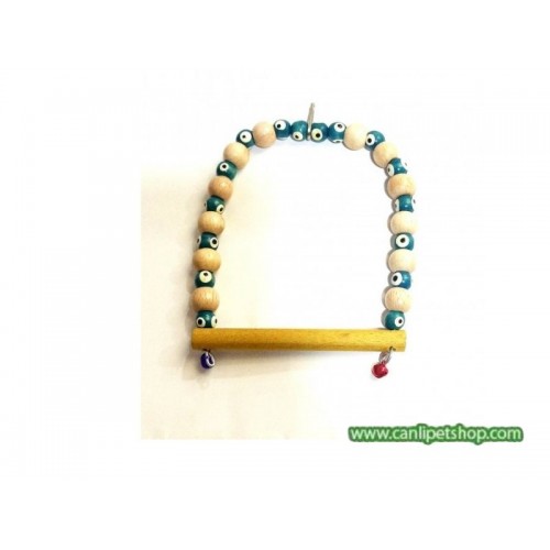 Nazar Boncuklu Kuş Salıncağı (ahşap)