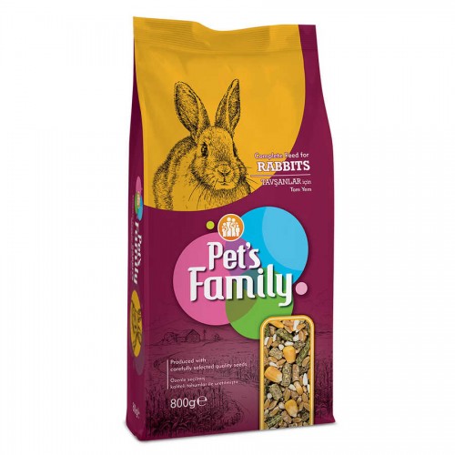 PETS FAMILY TAVŞAN YEMİ 800 Gr
