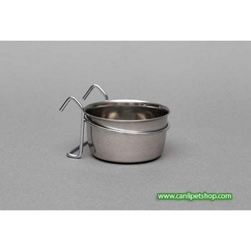 Yemlik&Suluk Çelik Papağan için Askı Aparatlı 12,5 cm 20oz