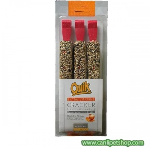Kraker Ballı ve Yumurtalı Kanarya İçin 1 Paket 3 Adet (Quik)