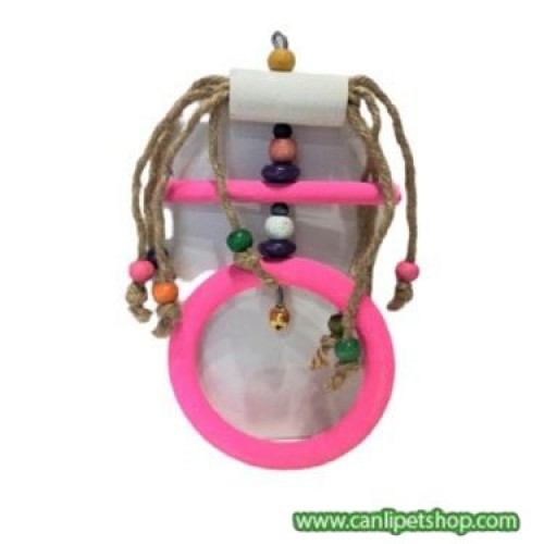 Kuş Oyuncağı RENKLİ SALINCAK PEMBE