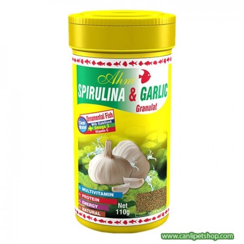 Ahm Spirulina Garlic Sarımsaklı Granül Yem 100 ml