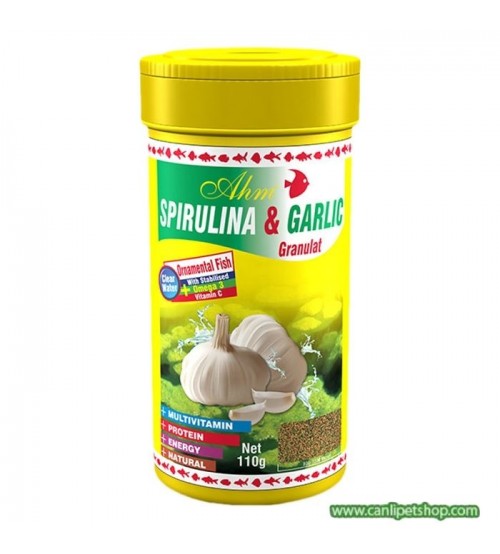 Spirulina Garlic Sarımsaklı Granül Yem 100 ml
