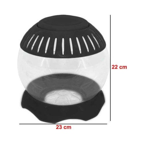 Plastik Ufo Fanus 1 Adet  22 CM Siyah Büyük